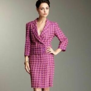 chanel houndstooth dress